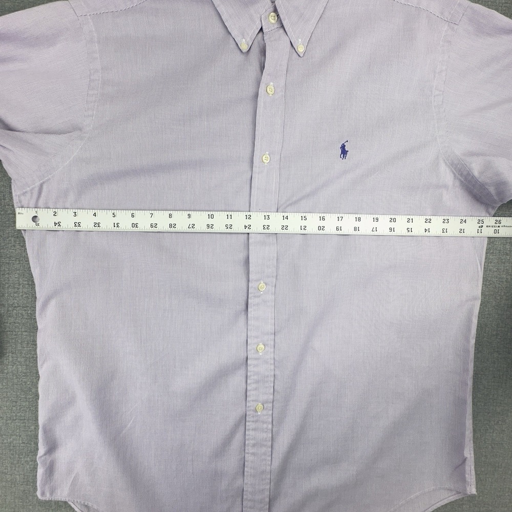 Polo Ralph Lauren Button Up Long Sleeve Men's Sz 16 32/33 Yarmouth Pink Stripe - Picture 6 of 6